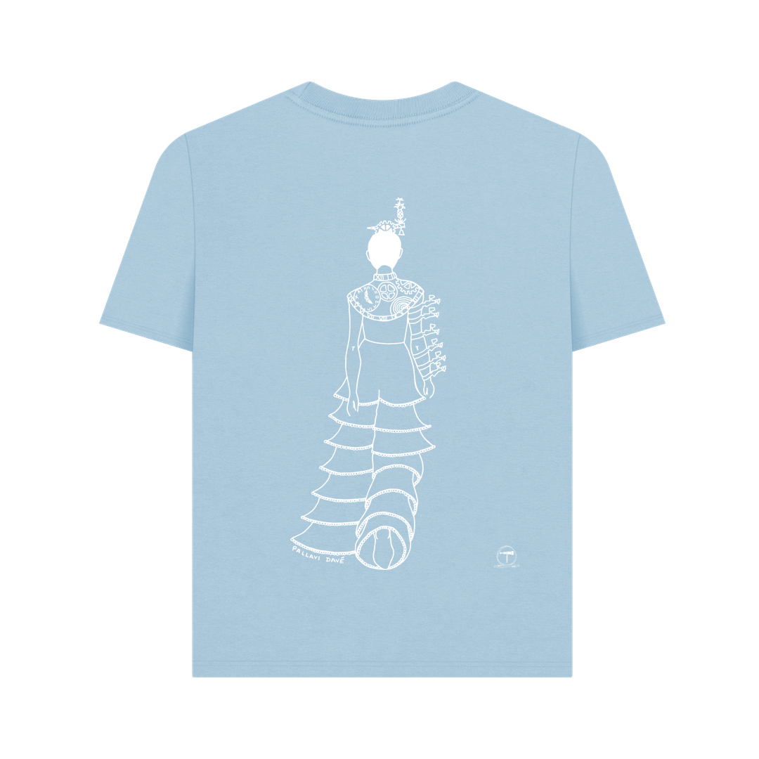 Milky Blue Printed T-shirt Back