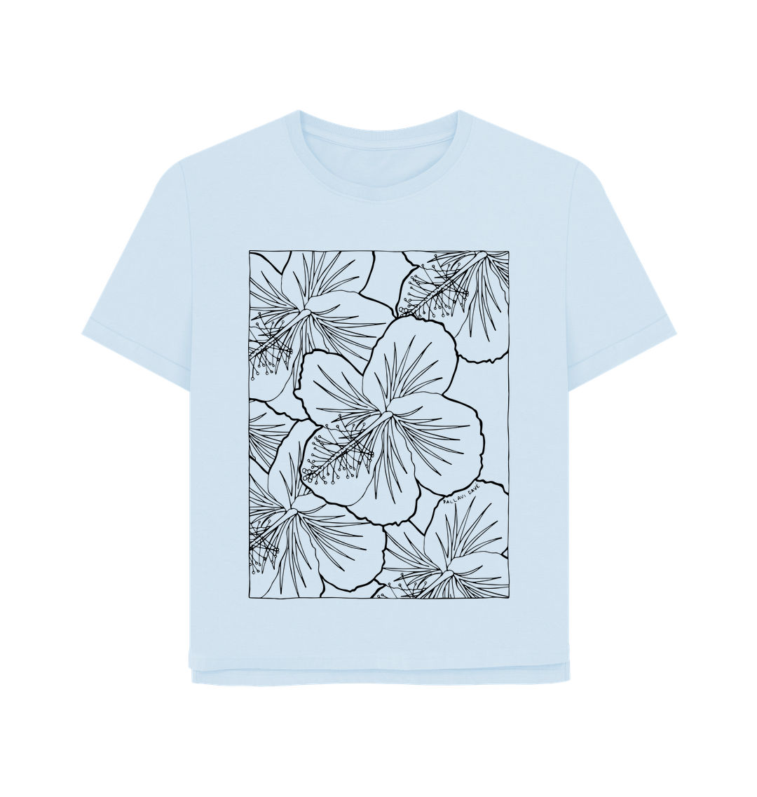 Sky Blue Printed T-shirt