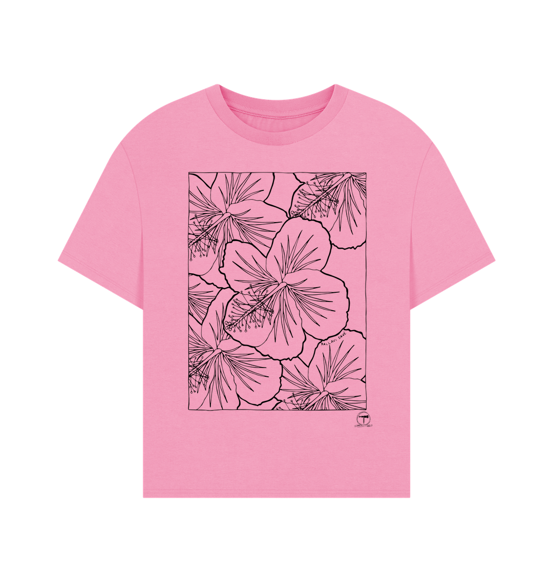 Rose Pink Printed T-shirt Front