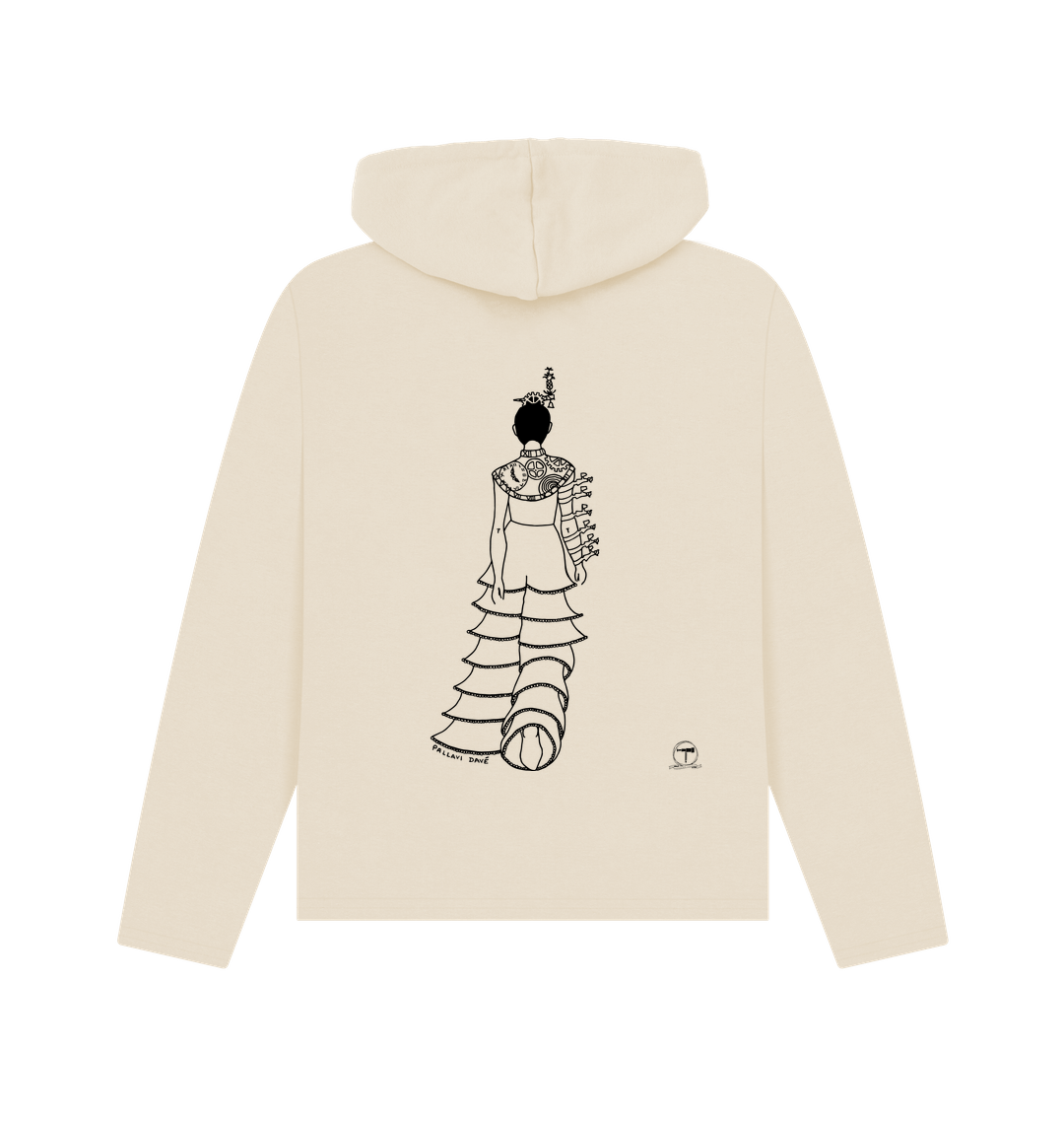 Oat Printed Hoody Back