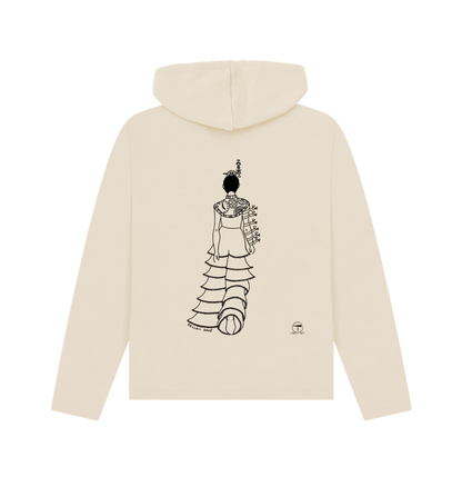 Oat Printed Hoody Back