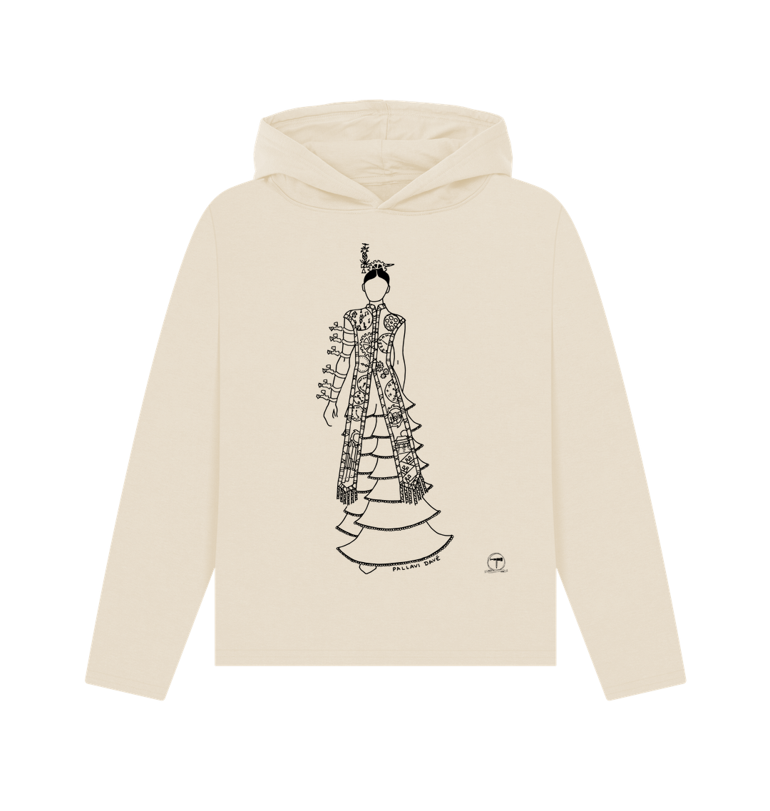 Oat Printed Hoody Front