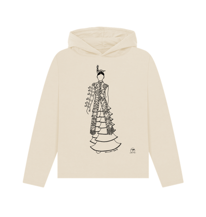 Oat Printed Hoody Front