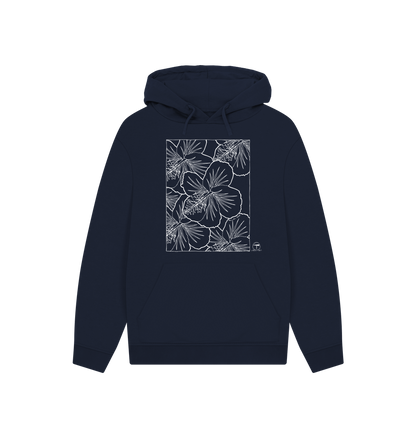 Navy Printed Hoody Front
