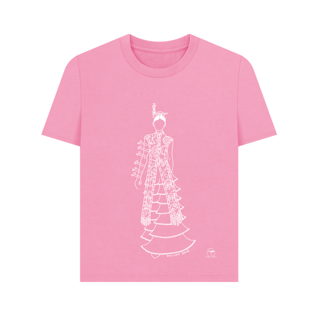 Rose Pink Printed T-shirt Front