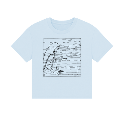Sky Blue Printed T-shirt