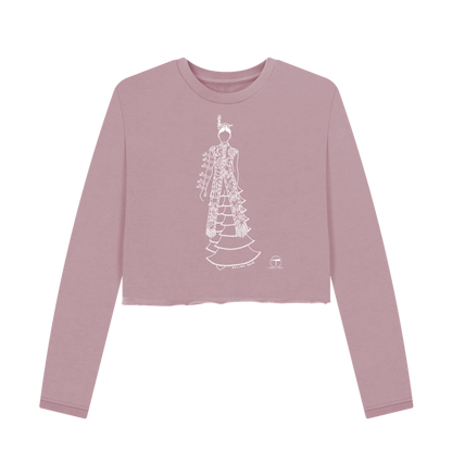 Mauve Printed Boxy Jumpers Front