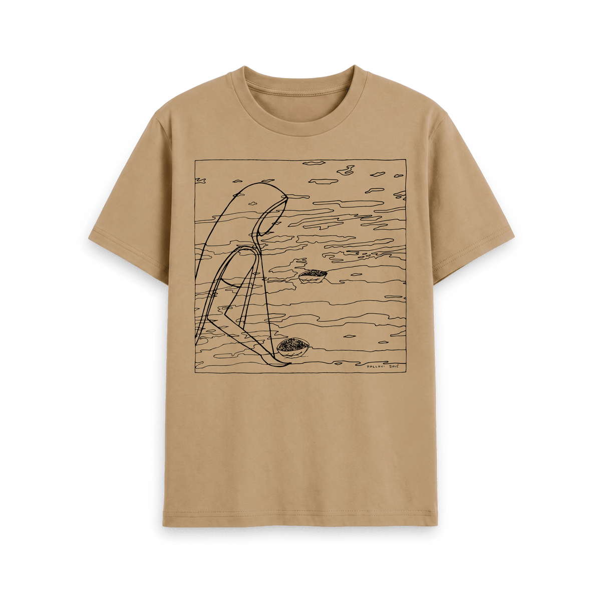 Sand Printed T-shirt Front