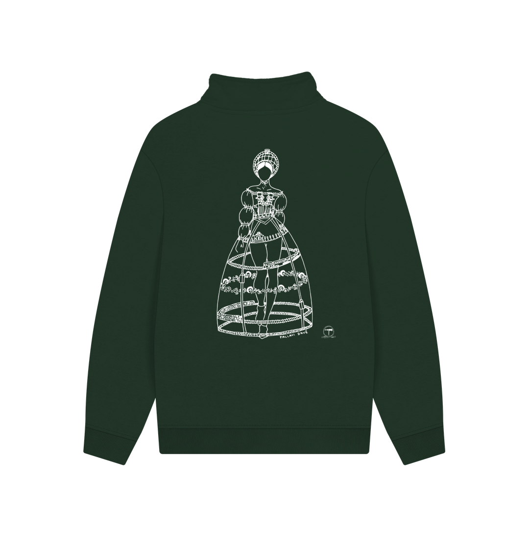 Evergreen Printed Sweater Back