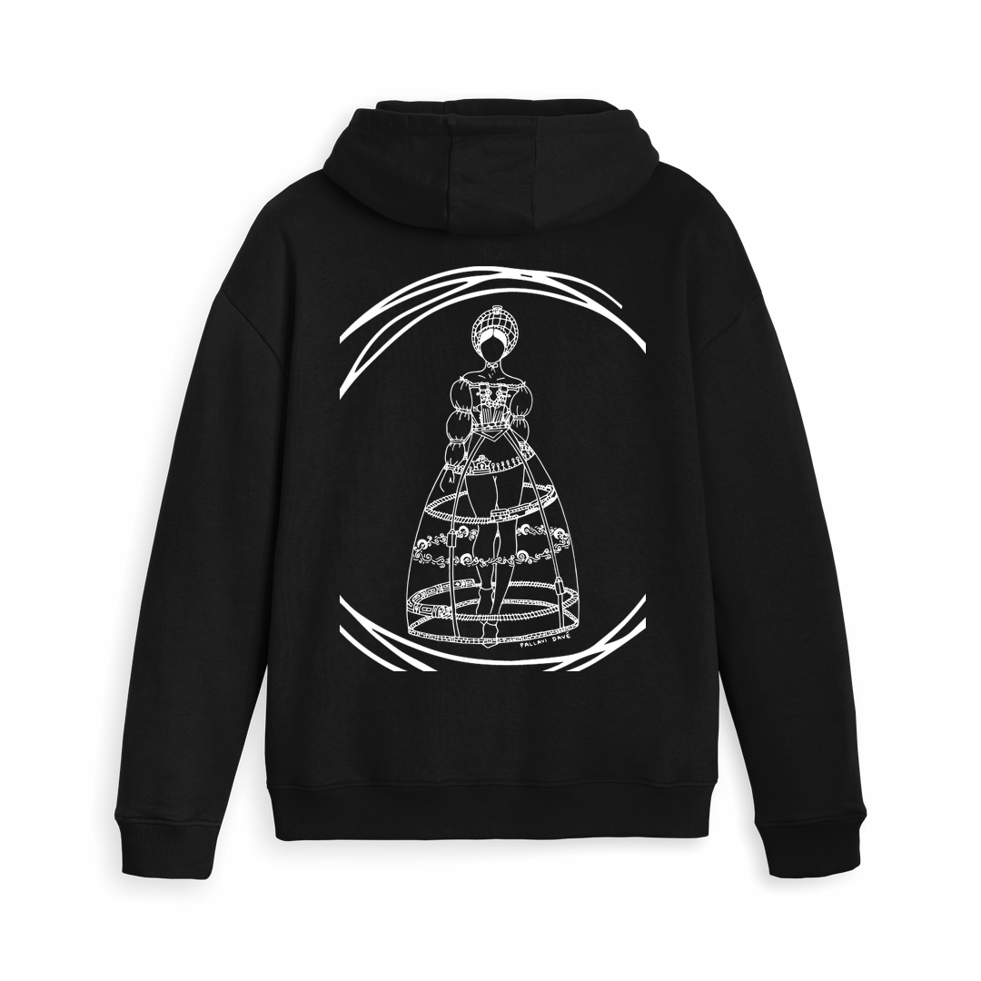 Black Zip hoody Back