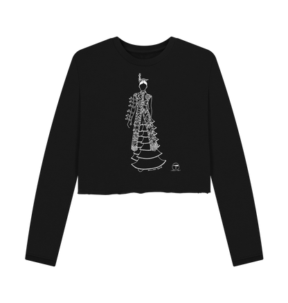 Black Printed Boxy Jumpers Front