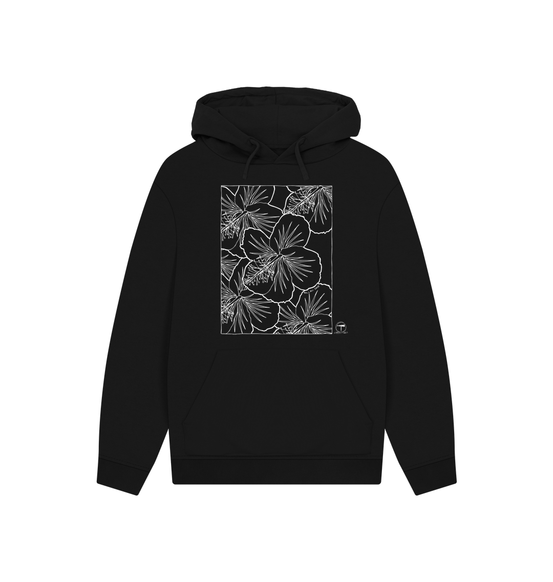 Black Printed Hoody Front
