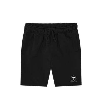 Black Printed Mens Shorts Front