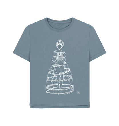 Stone Blue Printed T-shirt Front