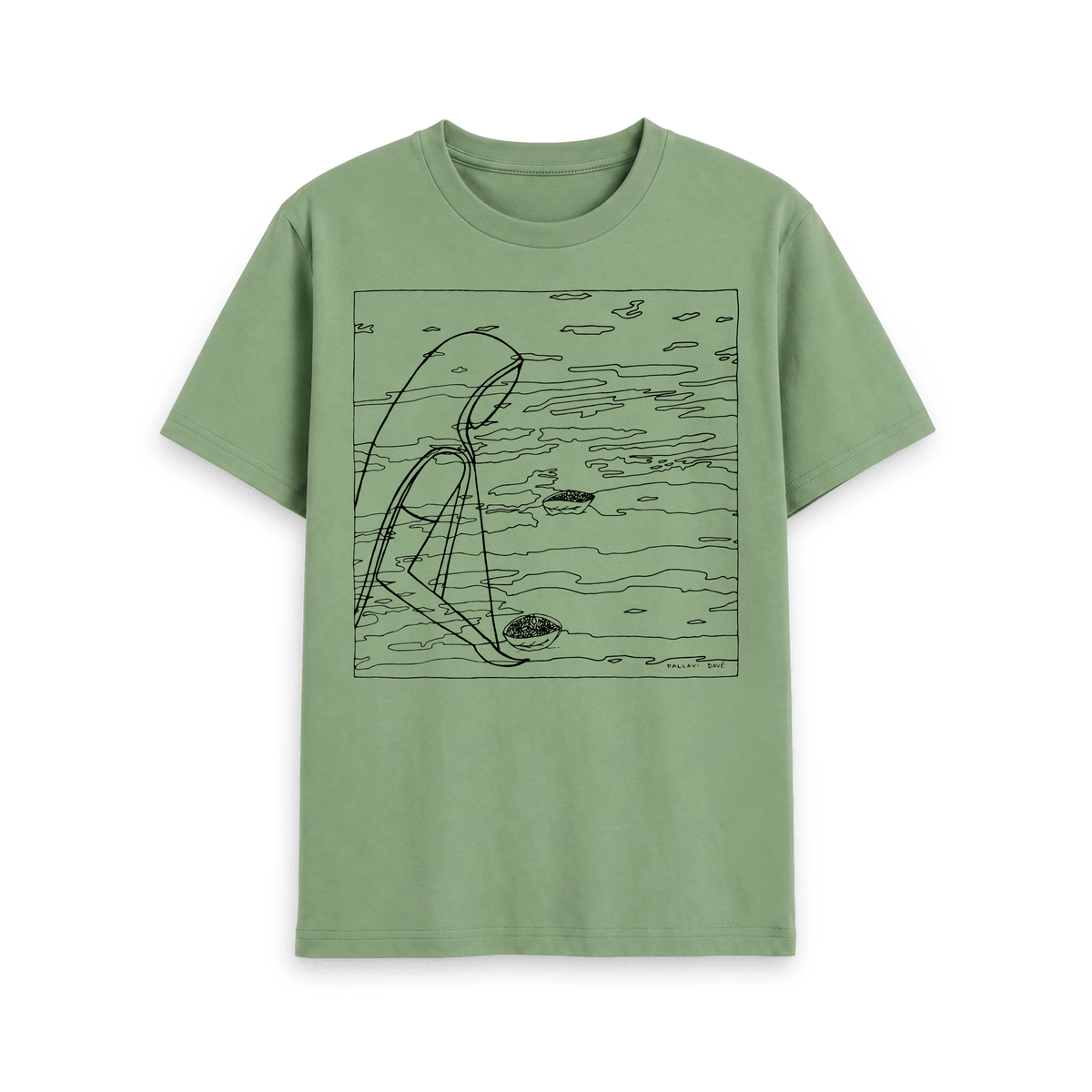 Sage Printed T-shirt Front