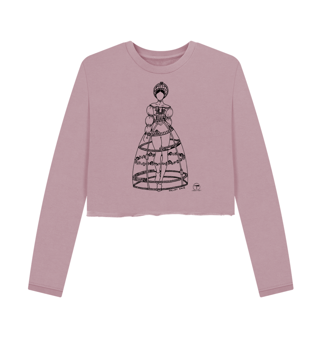 Mauve Printed Boxy Jumpers Front