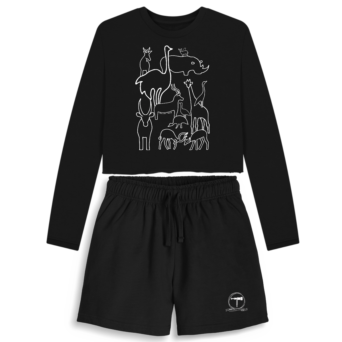 Cropped Kenya Wildlife Bundle - Black