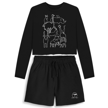 Cropped Kenya Wildlife Bundle - Black