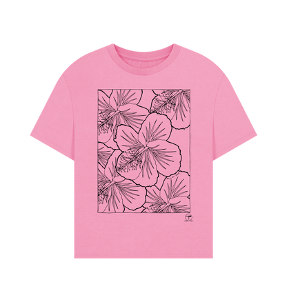 Rose Pink Printed T-shirt Front