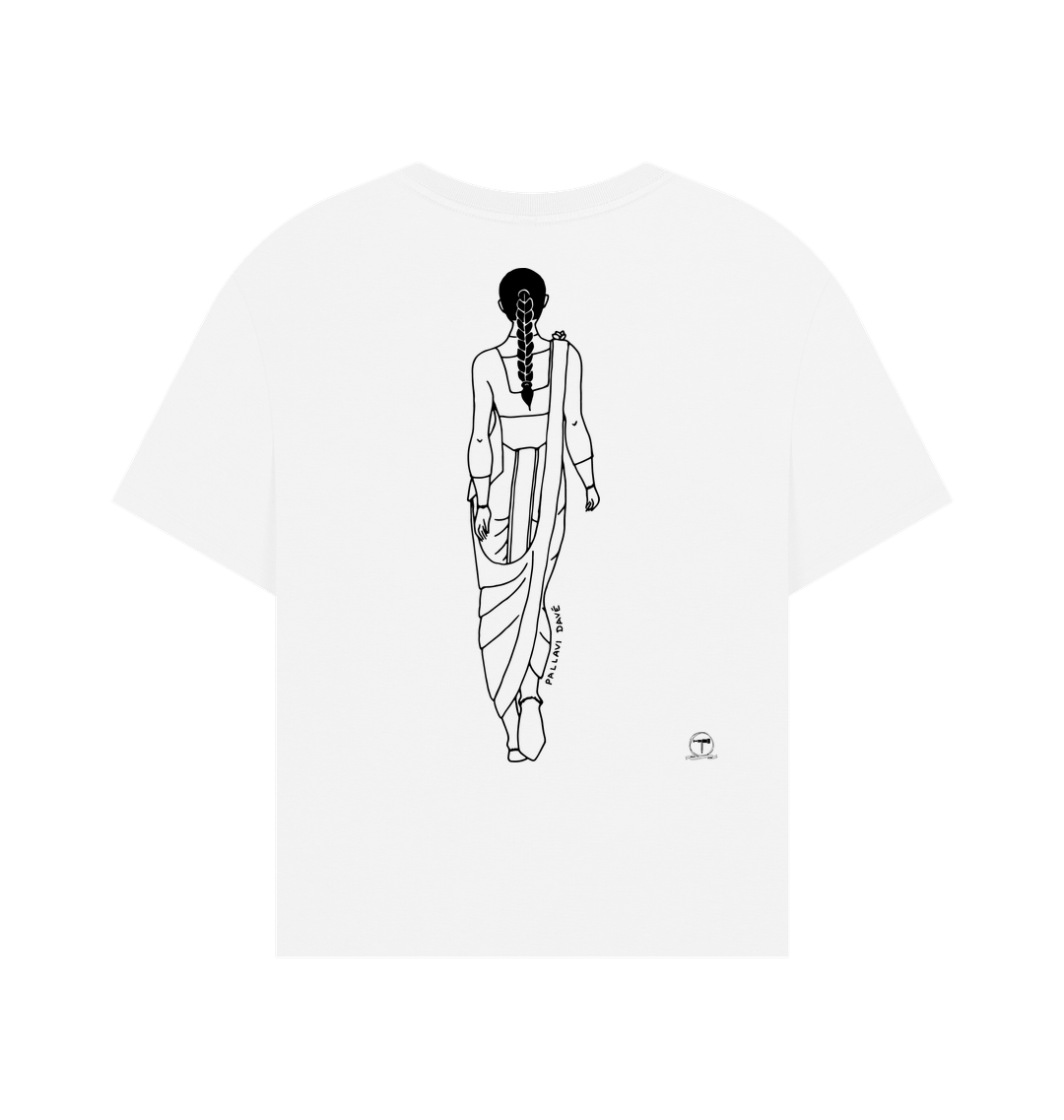 White Printed T-shirt Back