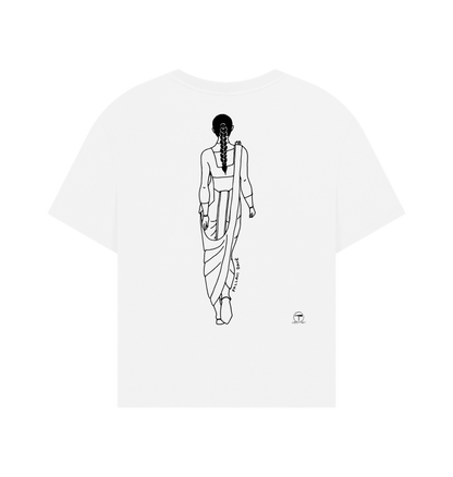 White Printed T-shirt Back