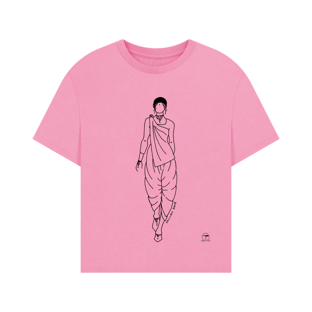 Rose Pink Printed T-shirt Front