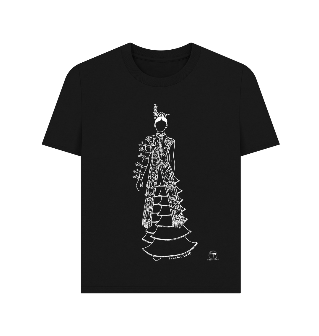 Black Printed T-shirt Front