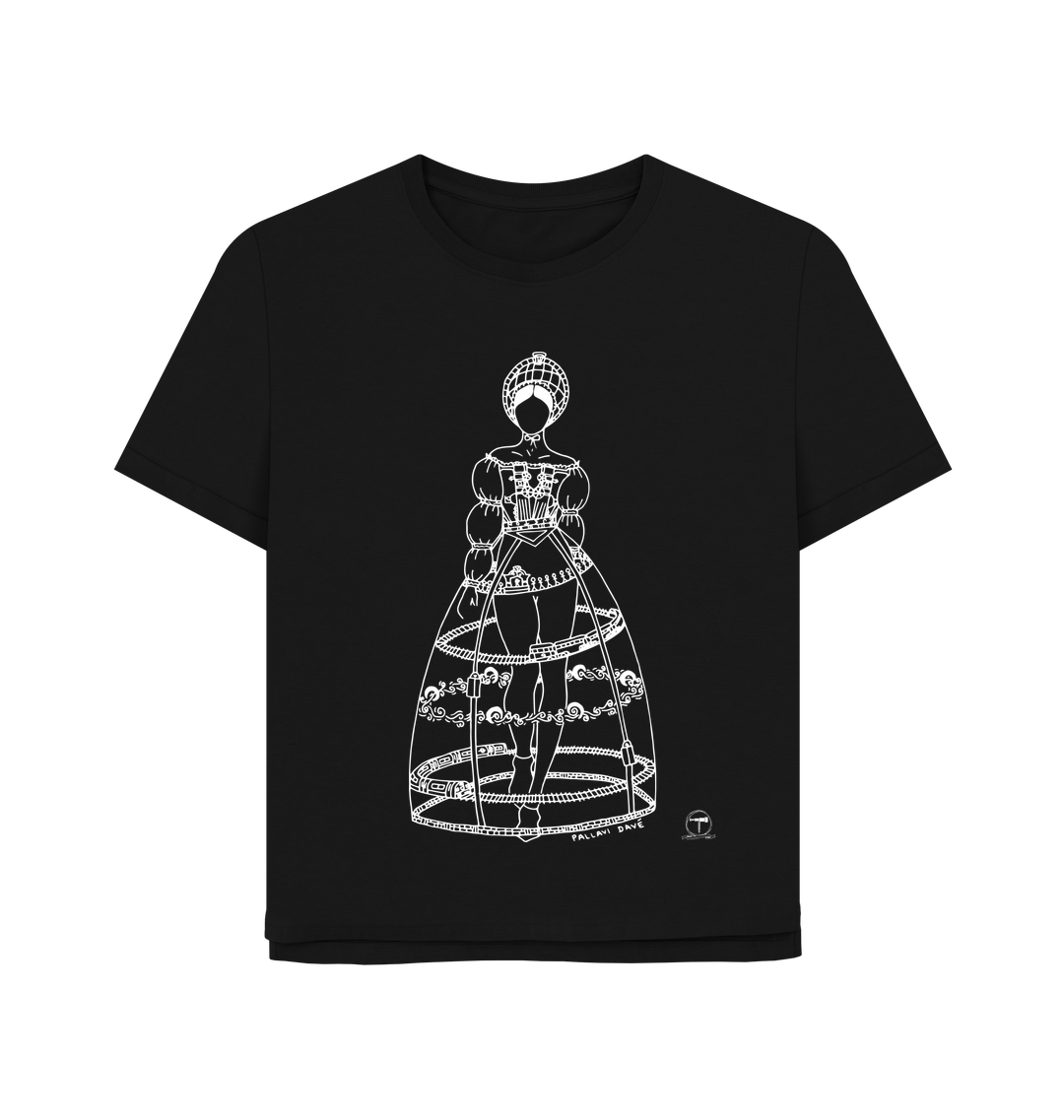 Black Printed T-shirt Front