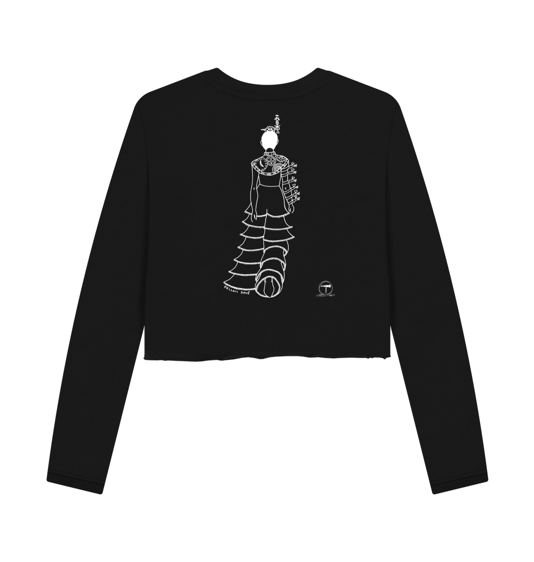 Black Printed Boxy Jumpers Back