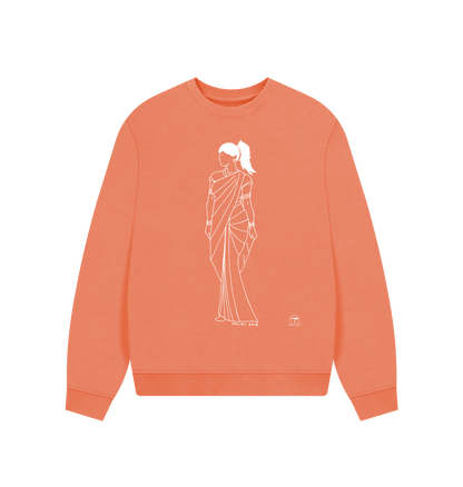 Apricot Printed Sweater Front