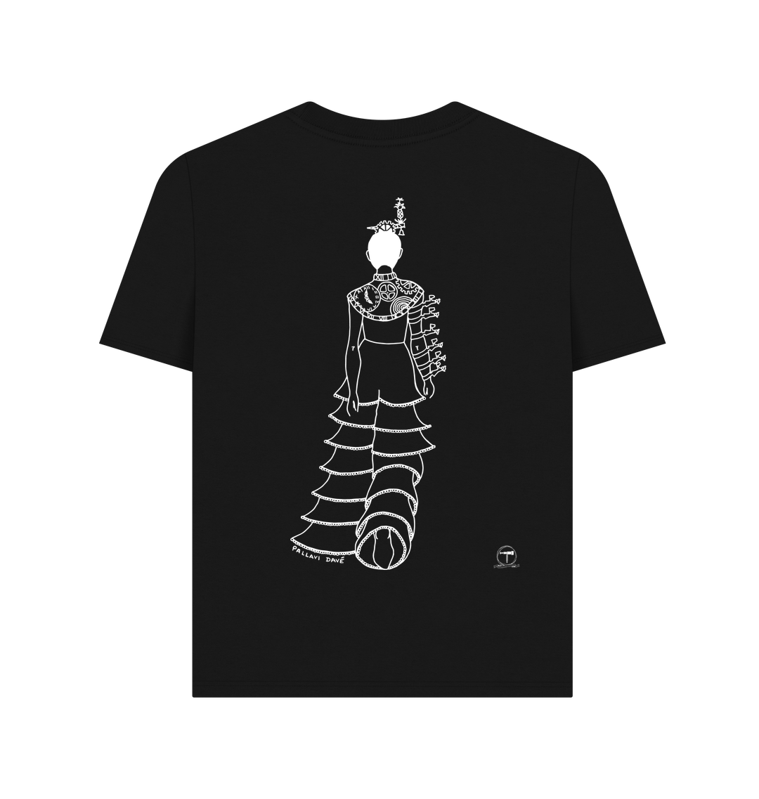 Black Printed T-shirt Back