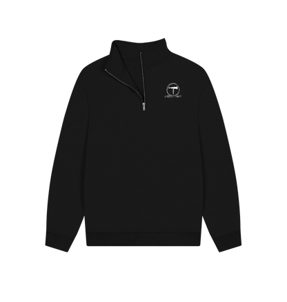 Black Printed Sweater Front