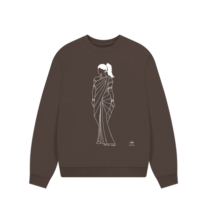 Chocolate Printed Sweater Front